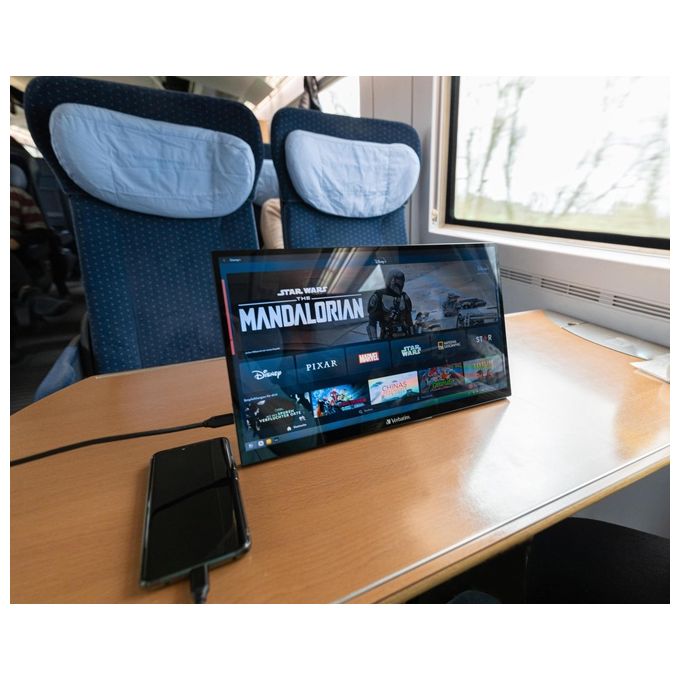 Verbatim 49593 PMT-17 Monitor Portatile Touch 17,3'' Full HD IPS LCD AMD FreeSync Altoparlanti colore Nero