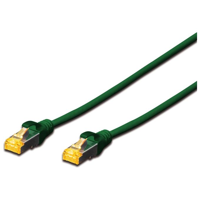 Digitus cavo rete s-ftp cat.6a doppia schermatura lsoh colore verde mt. 0,5