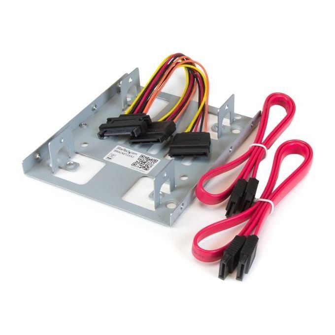 StarTech Staffa di montaggio doppio disco rigido SATA da 2,5 ad alloggiamento da 3,5