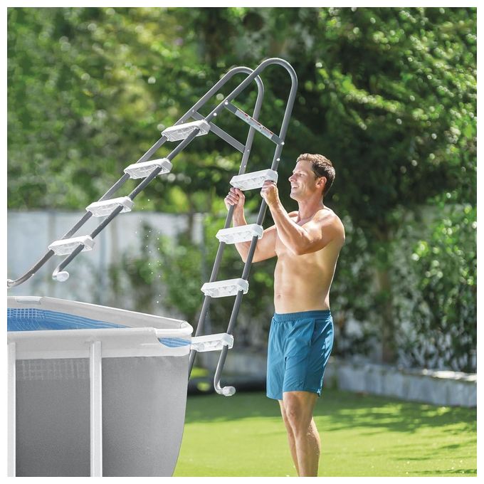 Intex Piscina 26784 Prisma Metal Frame Rettangolare Filtro A1 300X175X80