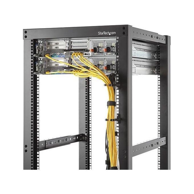 StarTech Gancio con anello a D per gestione cavi in server rack verticale 1U - 4,5 x 10 cm