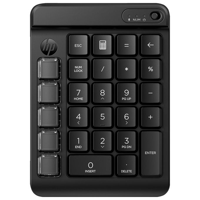 HP 7N7C3AA#ABB HP 435 Tastierino numerico wireless programmabile con connessione Bluetooth 5.3 e 9 tasti personalizzabili colore Nero