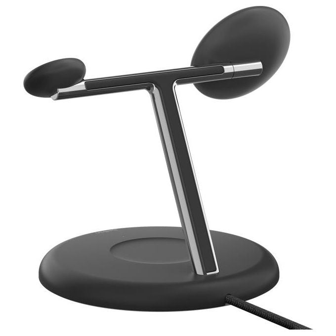 Belkin WIZ023VFBK BoostCharge Pro Supporto di Ricarica Wireless 3 in 1 Qi2 Magnetico Fino a 15 W Alimentatore Incluso colore Nero