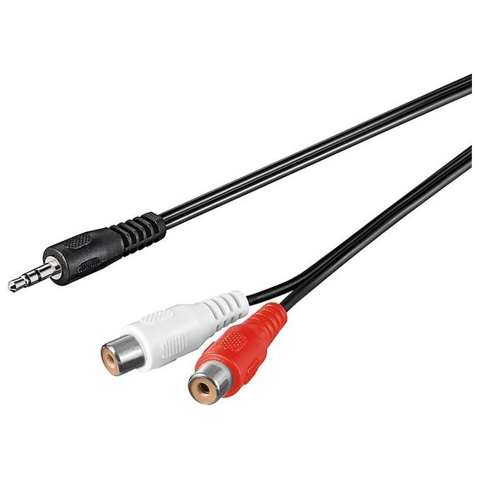 Link adattatore sdoppiatore audio stereo 3,5mm maschio - 2xrca femmina mt. 1,50