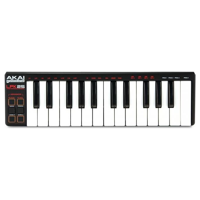 Akai Professional LPK25 Tastiera Controller Midi Portatile Usb con 25 Tasti Sensibili alla Dinamica