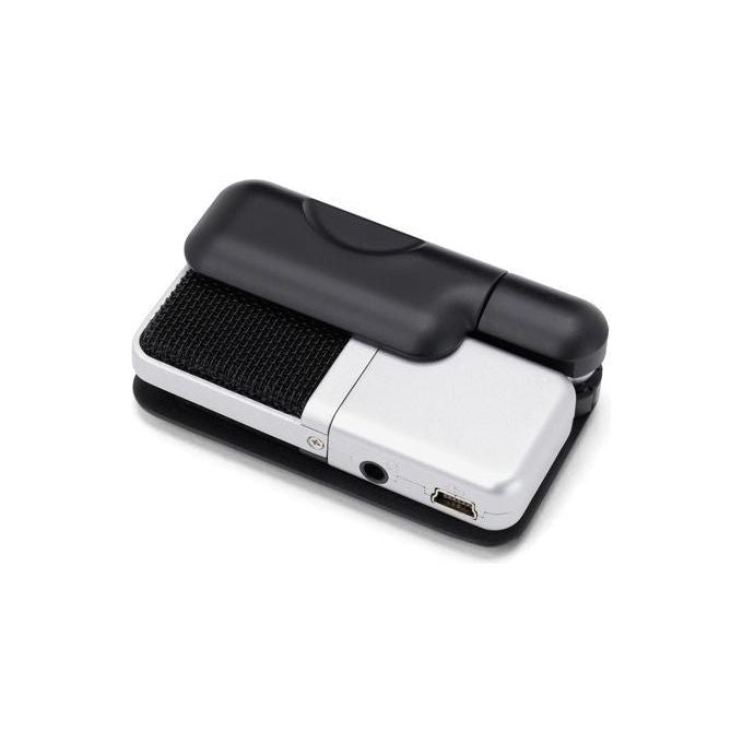 SAMSON SAGOMIC GO MIC Microfono a Condensatore USB Portatile con Diagramma Polare Variabile Cardioide-Omnidirezionale Uscita Cuffie Integrata Plug and Play colore Nero e Argento