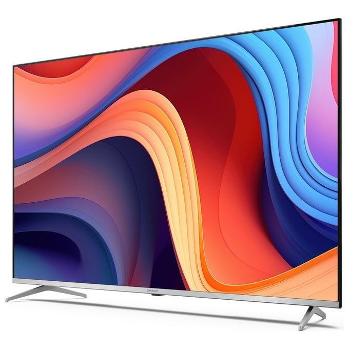 Sharp 55GP6260E TV QLED 55'' 4K Ultra HD Smart Google TV DVB-T2 C S2 Dolby Vision Dolby Atmos HDMI 2.1 colore Nero Argento