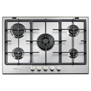 Whirlpool GMA 7522-IXL Piano Cottura a Gas 5 Zone iXelium Griglie in Ghisa 73 cm Acciaio Inox