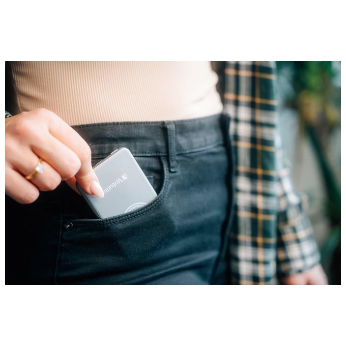 Verbatim Charge 'n' Go Power Bank 5000mah Magnetica Wireless Grigia