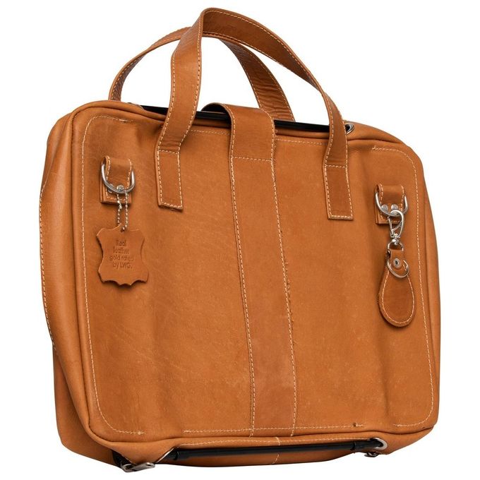 R-Go Tools RGOAVLAPBR Borsa per Laptop Ergonomica con Supporto Integrato Regolabile in Altezza 39,6 cm (15.6'') 2 Scomparti Pelle Pieno Fiore Colore Marrone