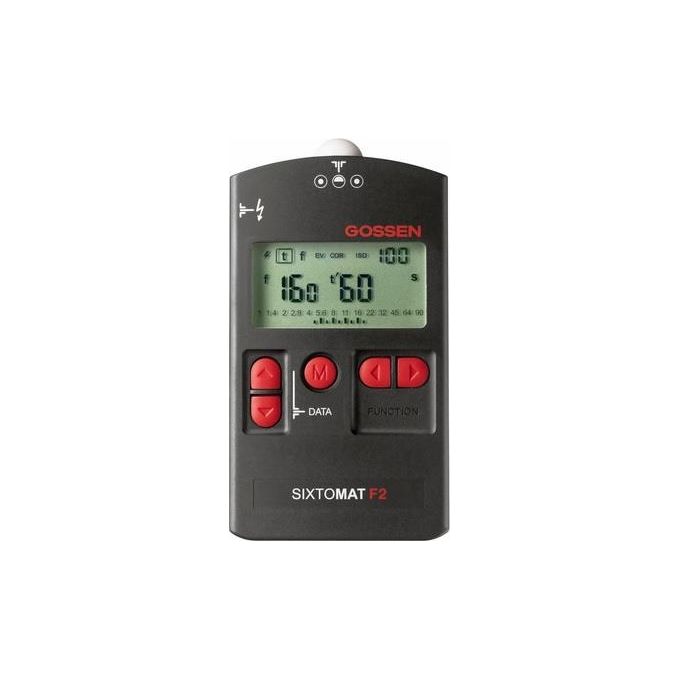 Gossen 4194 Sixtomat F2 Esposimetro per Luce Flash e Continua con Misurazione EV da -2.5 a 18 e Display LCD colore Nero