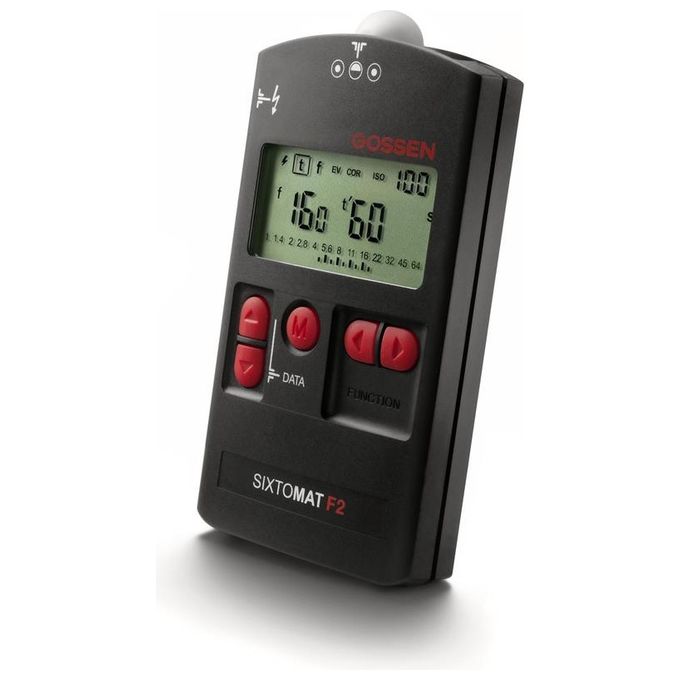 Gossen 4194 Sixtomat F2 Esposimetro per Luce Flash e Continua con Misurazione EV da -2.5 a 18 e Display LCD colore Nero