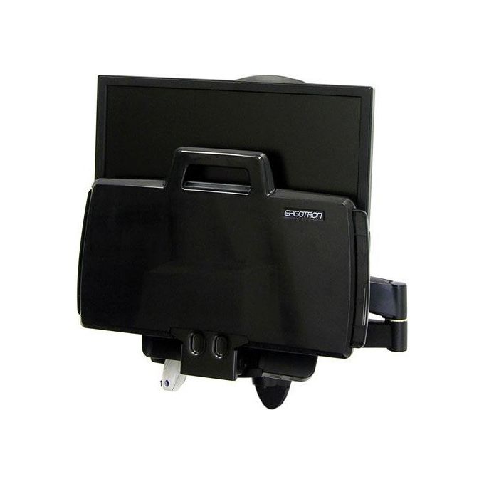 Ergotron Braccio a Muro Serie 200 Combo Arm per Lcd fino a 24'' e Tastiera Portata 2,7-8,2Kg Nero