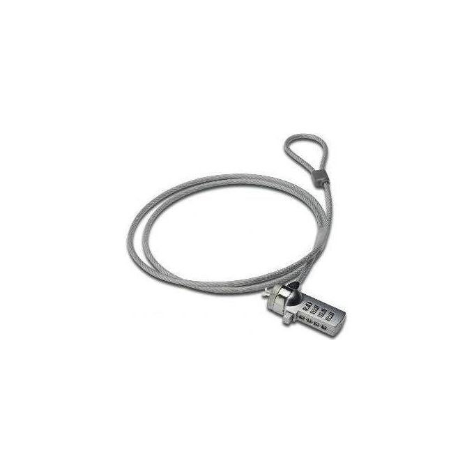 Nilox Lucchetto per Notebook con Combinazione, Grigio