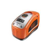 Black+Decker Compressore asi200-xj Motore ad ingranaggi 0.143 Cv massima pressione 160 PSI ugelli in dotazione e cavi per utilizzo domestico e mobile