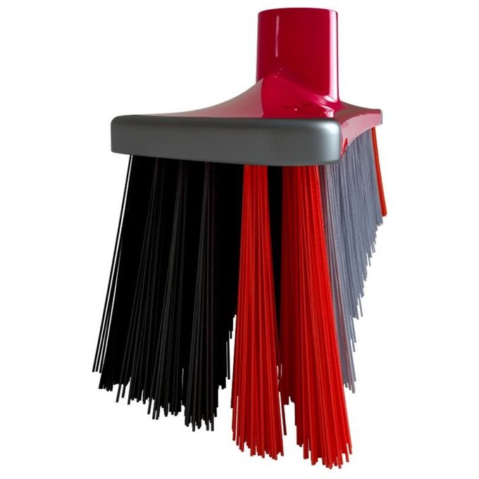 Vileda Scopa 3Action Innovativa Soluzione per la Pulizia della Casa con Tre Tipi di Setole Efficaci e Maneggevoli