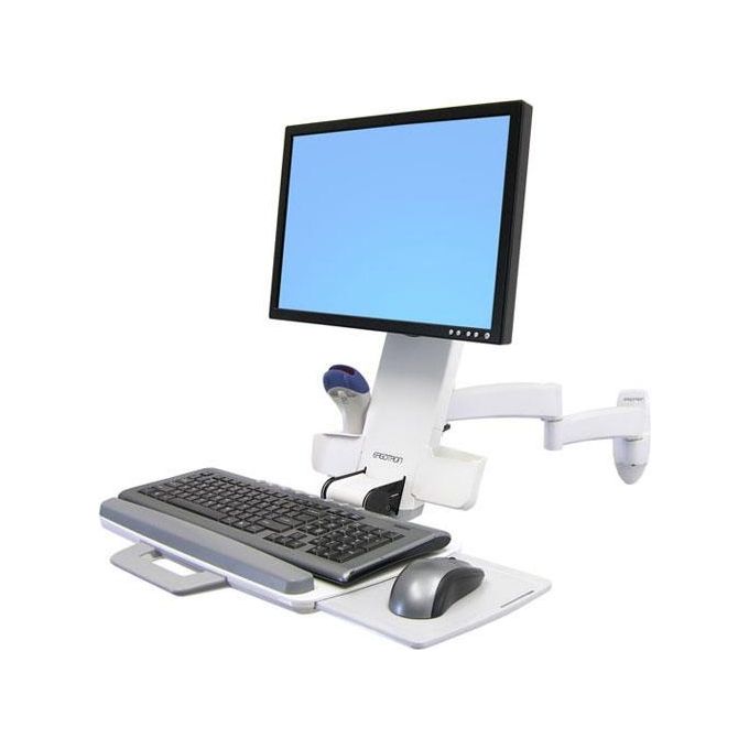 Ergotron 200 Series Braccio a Muro per Lcd Fino a 24'' e Tastiera Bianco