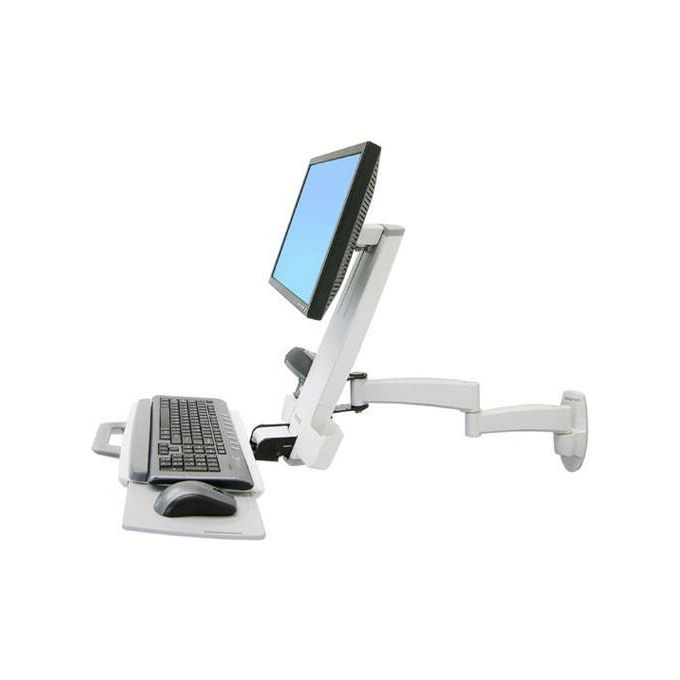 Ergotron 200 Series Braccio a Muro per Lcd Fino a 24'' e Tastiera Bianco