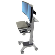 Ergotron 24-194-055 Neo-Flex Carrello Multimediale per 2 Monitor fino a 22'' Altezza Regolabile 51 cm Rotazione 360° con Tecnologia Constant Force colore Grigio