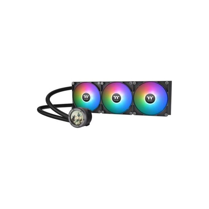 Thermaltake CL-W386-PL14SW-A TH420 V2 Ultra ARGB Sync Raffreddatore di liquidi tutto in uno 420 mm con display LCD 3 ventole da 140 mm colore Nero