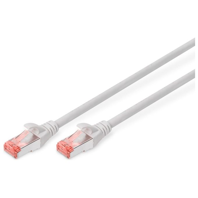 Digitus cavo rete s-ftp cat.6 doppia schermatura ls0h colore grigio mt. 15