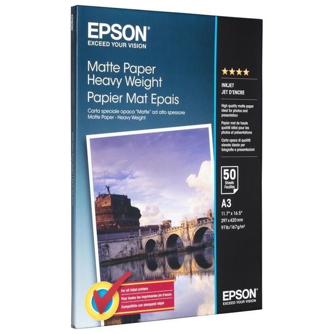Epson carta speciale opaca matte alto spessore a3 50fg
