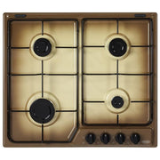 DeLonghi YTF 46 ASV Piano cottura a Gas 4 Zone  Comandi Frontali Griglie in piattina smaltata 60 cm Terra di Francia