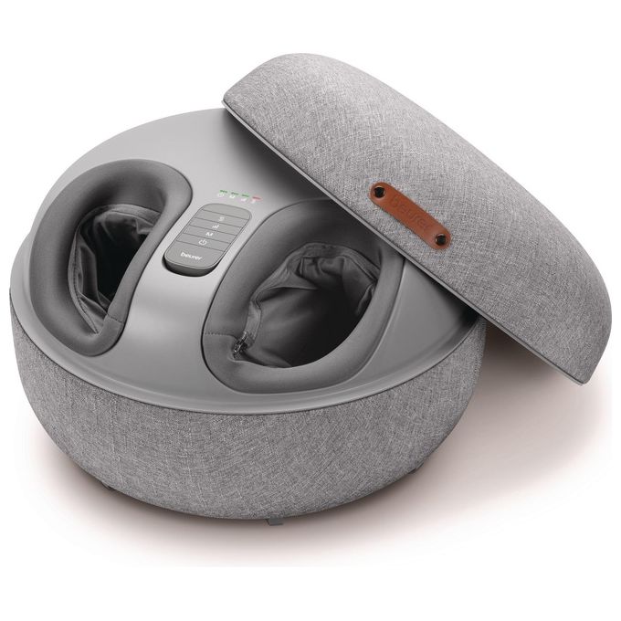 Beurer 10029 Massaggiatore plantare FM 120 Massaggio Shiatsu e a compressione 3 livelli intensita' Funzione riscaldamento colore Grigio