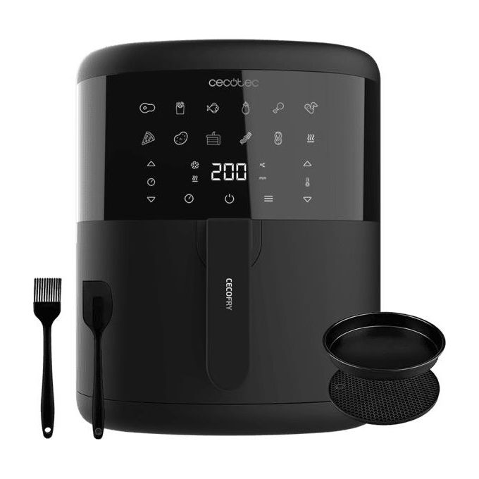 Cecotec 04993 Cecofry Bombastik 6000 Full Friggitrice ad aria 6 L 1700 W 12 Programmi Display Touch colore Nero