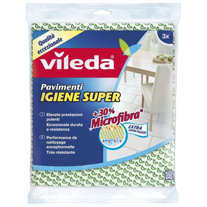 Vileda Panno Pavimenti Igiene Super Pezzi 3 Cm 50X45