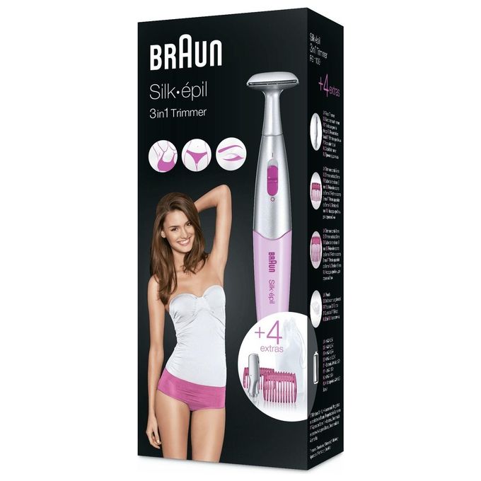 Braun Silk-Epil Bikini Styler FG1100 Rosa con 4 Accessori
