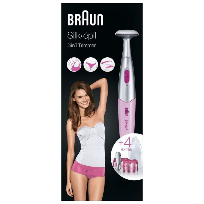 Braun Silk-Epil Bikini Styler FG1100 Rosa con 4 Accessori