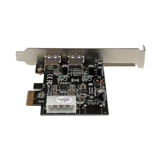 StarTech Adattatore scheda SuperSpeed USB 3.0 con 2 porte PCI Express (PCIe) con UASP - Alimentazione LP4