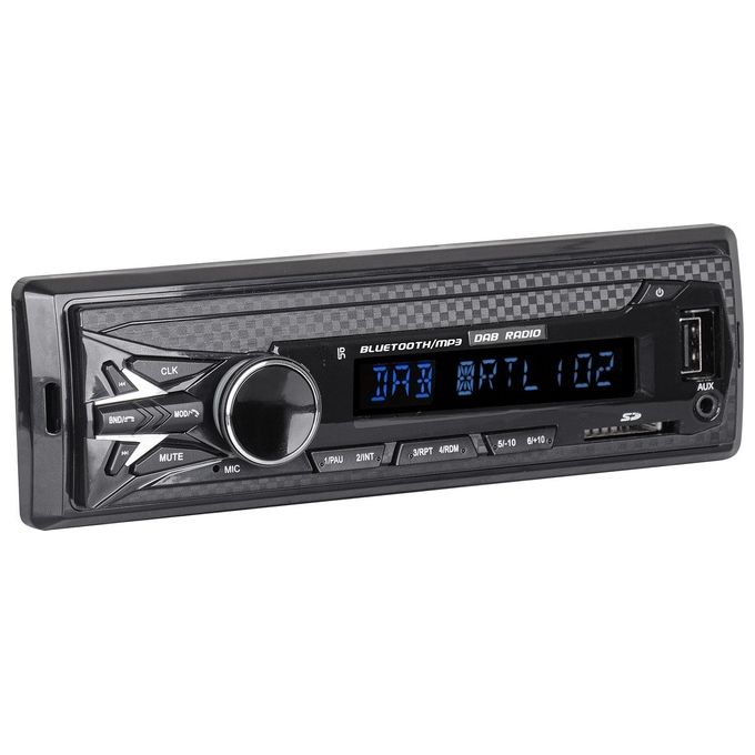 Trevi 0575100 AUTORADIO DAB FM 160W WIRELESS USB SD AUX-IN SCD 5751 DAB 1 DIN 160 W DAB+ FM MP3 LCD Blu colore Nero