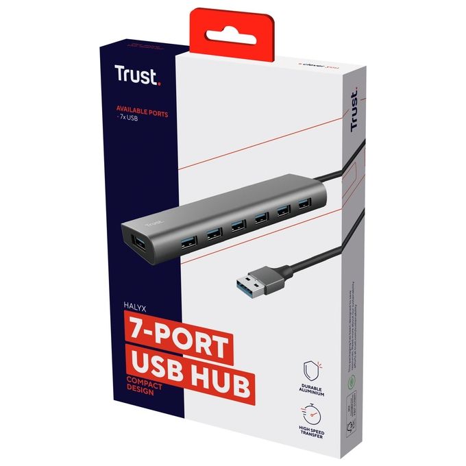 Trust Halyx Hub USB 7 Porte 3.2 Gen 1