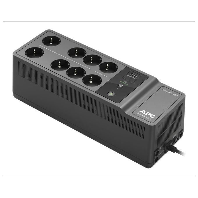 APC BE650G2-IT Back-UPS Gruppo di Continuita' UPS Standby Offline 650 VA 400 W 8 Uscite Protezione Sovratensioni Porta USB colore Nero