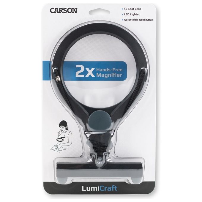 Carson LC-15 LumiCraft Lente d'Ingrandimento 2x con Luce Led
