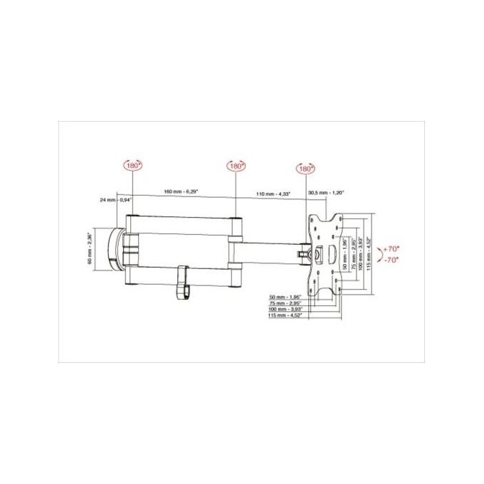 Munari Sp 367 Supporto tv 3 snodi Fino 26''
