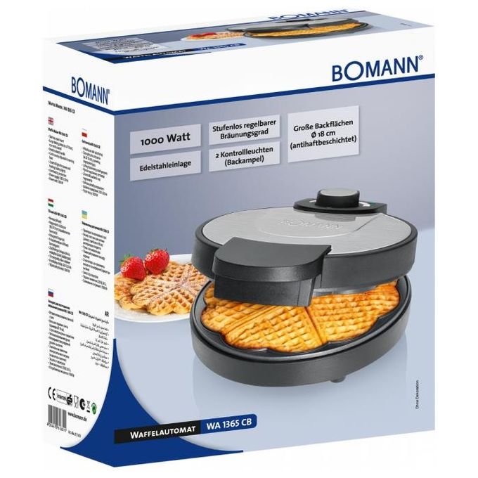 Bomann WA 1365 CB Piastra per Waffle Tonda