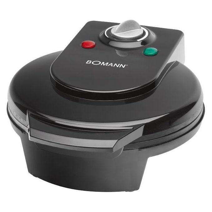 Bomann WA 5018 CB Macchina per Waffle 1200 W piastre antiaderenti 18 cm regolazione temperatura colore Nero