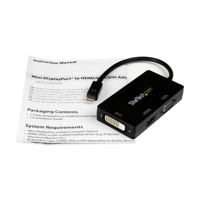StarTech Adattatore Mini DisplayPort a VGA-DVI-HDMI - Convertitore mDP 3 in 1