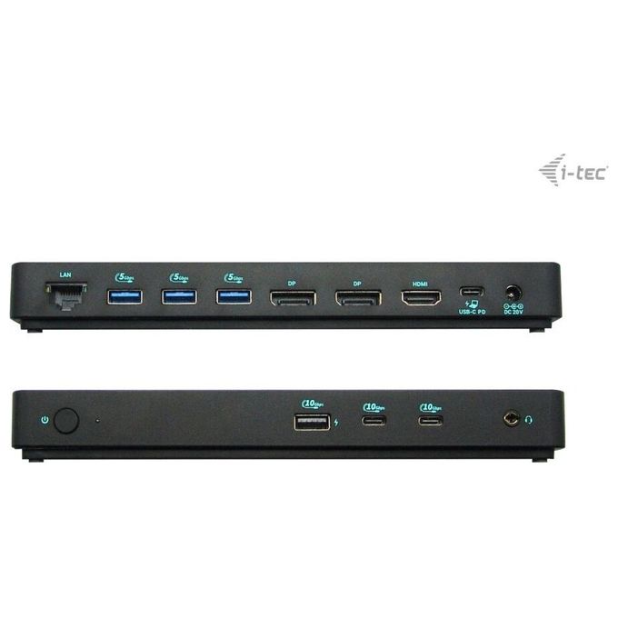 I-tec C31TRIPLEDOCKPDPRO2IT Docking Station USB-C Triple Display Gen 2 Pro 3 Monitor 4K 2x DisplayPort 1x HDMI Power Delivery 100W Ethernet Gigabit colore Nero