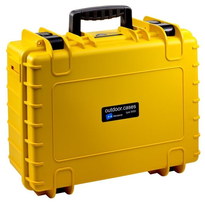 BandW International Type 5000 Custodia Rigida per Fotocamere da Esterni con Spugna Sintetica Giallo