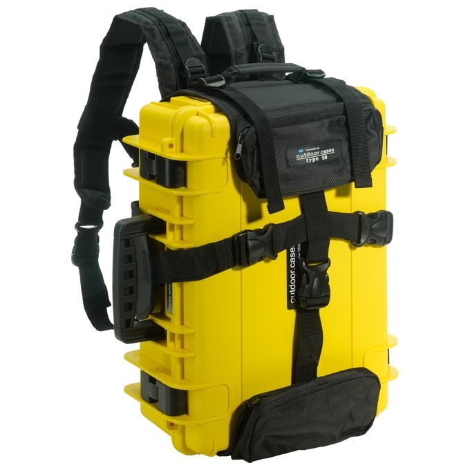 BandW International Type 5000 Custodia Rigida per Fotocamere da Esterni con Spugna Sintetica Giallo