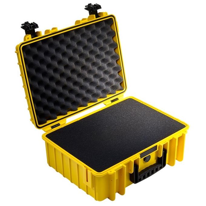 BandW International Type 5000 Custodia Rigida per Fotocamere da Esterni con Spugna Sintetica Giallo