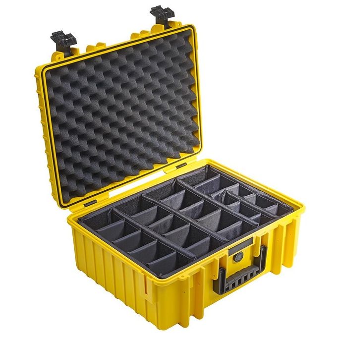 BandW International Type 6000 Custodia Rigida per Fotocamere da Esterni con Imbottitura Giallo