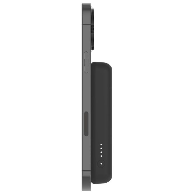 Belkin BPD004 Boost Charge Power Bank Magnetica 5000 mAh con Supporto Integrato e Ricarica Pass-Through USB-C 10 W colore Nero