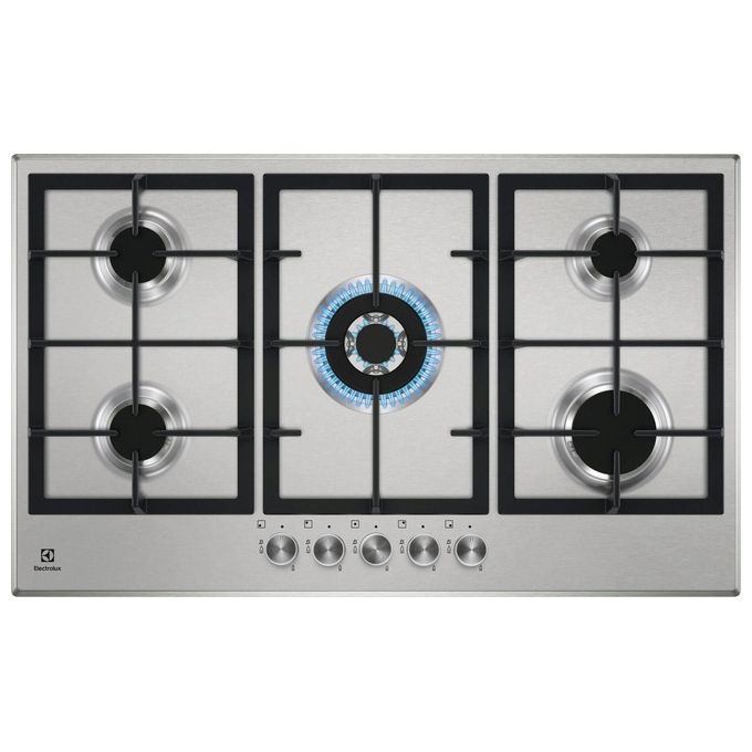Electrolux, Piano Cottura a Gas, Slim Line, 90cm, Acciaio Inox, 5 Bruciatori