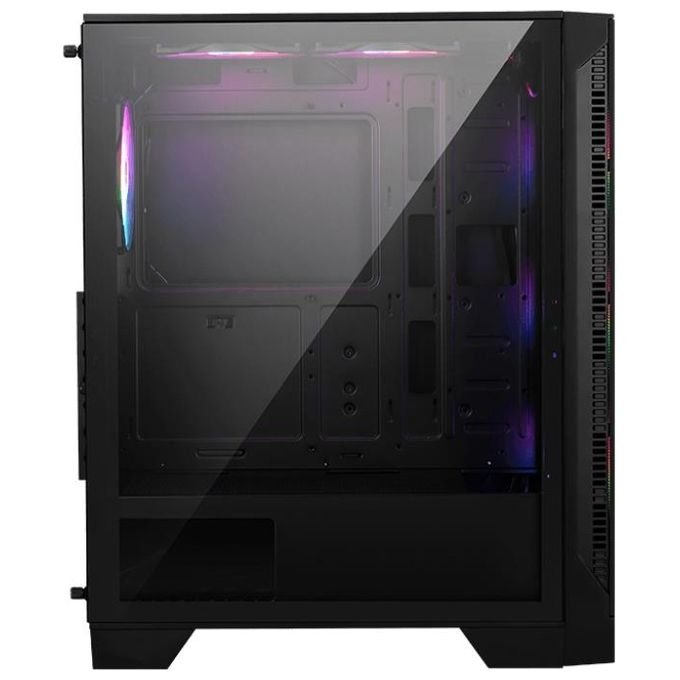 MSI MAG FORGE 120A AIRFLOW Case PC Midi Tower Gaming ATX 6 Ventole RGB Vetro Temperato colore Nero Trasparente