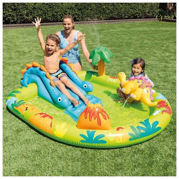 Intex 57166NP Centro giochi gonfiabile con dinosauri Vinile Multicolore 191 x 152 x 58 cm